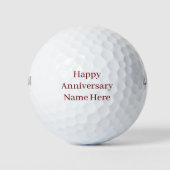 Happy Anniversary Personalisiert Golfball (Vorderseite)