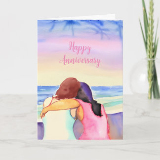 Happy Anniversary Personalisiert Lesbian Karte