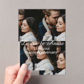 Happy anniversary photo collage name date simple w acryleinladungen (Insitu (Handheld))