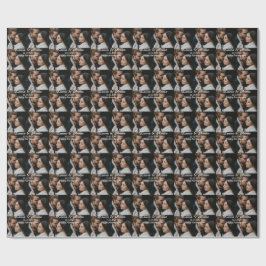 Happy anniversary photo collage name date simple w geschenkpapier