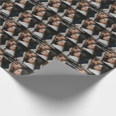 Happy anniversary photo collage name date simple w geschenkpapier (Ecke)