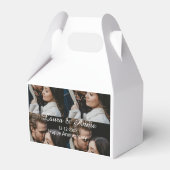 Happy anniversary photo collage name date simple w geschenkschachtel (Rückseite)