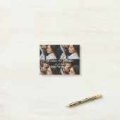 Happy anniversary photo collage name date simple w post-it klebezettel (Auf Schreibtisch)