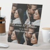 Happy anniversary photo collage name date simple w sockelschild (In Situ)