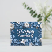 Happy Anniversary Postcard Feiertagspostkarte (Stehend Vorderseite)