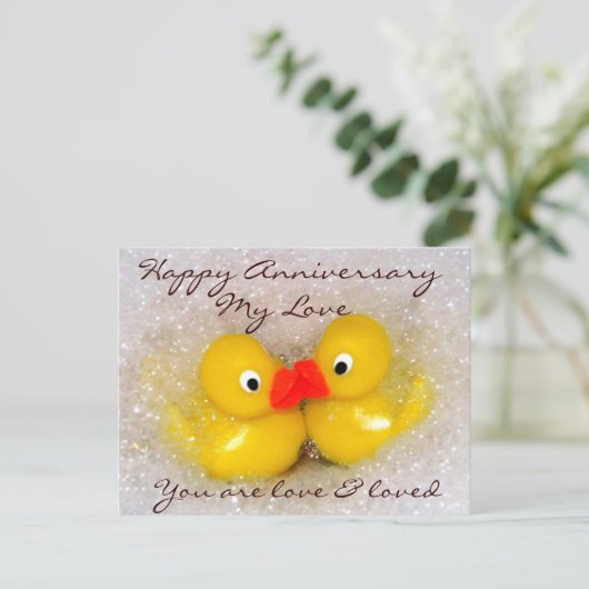 Happy Anniversary_ Postkarte (Stehend Vorderseite)