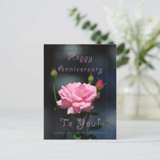 Happy Anniversary Postkarte (Stehend Vorderseite)