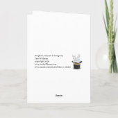 Happy Anniversary Rabbits Magic Top Hat Custom Karte (Rückseite)