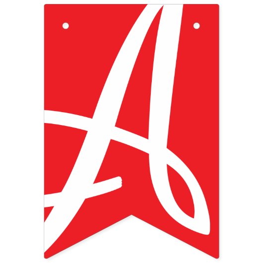 HAPPY ANNIVERSARY RED DECOR WIMPELKETTE (Zweite Fahne)