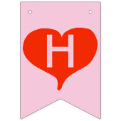 Happy Anniversary Red Hearts Pink Bunting Banner (Erste Fahne)