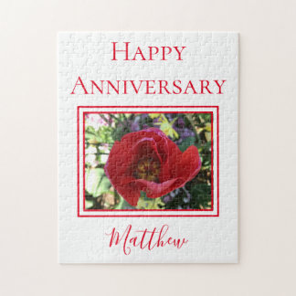 Happy Anniversary Rose Foto Thema Puzzle