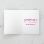 Happy Anniversary Rose Rottweiler Puppy Karte (Innenseite)