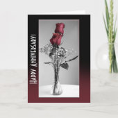 Happy Anniversary Rote Rosen Monochrome Vorlage (Vorderseite)