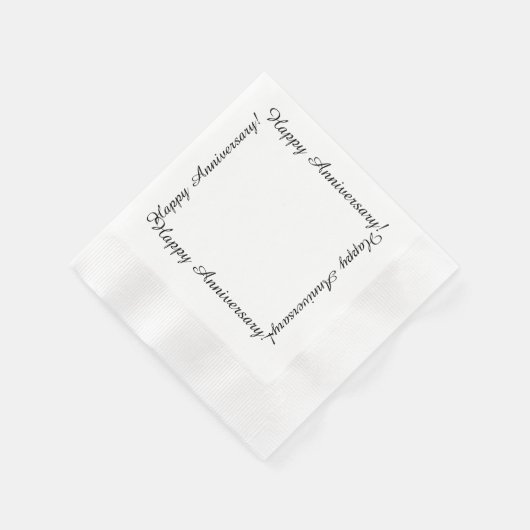 Happy Anniversary Serviette (Ecke)