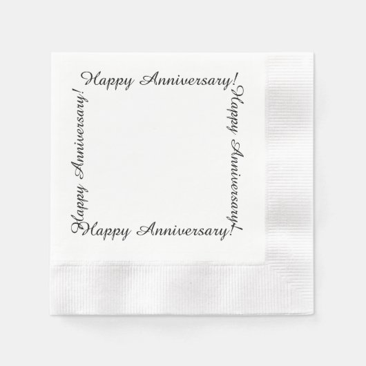 Happy Anniversary Serviette (Vorderseite)