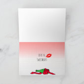 Happy Anniversary, Sexy Kokett Retro Lady in Bow Karte (Innenseite)