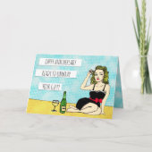 Happy Anniversary, Sexy Kokett Retro Lady in Bow Karte (Vorderseite)