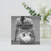 Happy Anniversary Sexy Naughty Customizable Dankeskarte (Stehend Vorderseite)