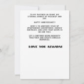 Happy Anniversary Sexy Naughty Customizable Einladung (Rückseite)