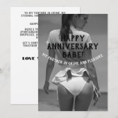 Happy Anniversary Sexy Naughty Customizable Einladung (Vorne/Hinten)