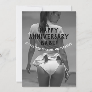 Happy Anniversary Sexy Naughty Customizable Einladung