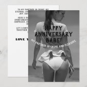 Happy Anniversary Sexy Naughty Einladung (Vorne/Hinten)