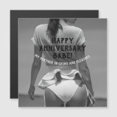 Happy Anniversary Sexy Naughty Magneteinladung (Vorne/Hinten)