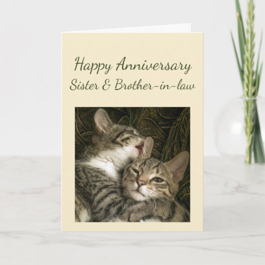 Happy Anniversary Sister & Brother-in-law Card Karte (Vorderseite)