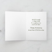 Happy Anniversary Sister & Brother-in-law Card Karte (Innenseite)
