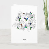 Happy Anniversary - Spring Joy - Hummingbirds Karte (Rückseite)
