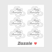 Happy Anniversary Stickers Aufkleber (Blatt)