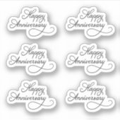Happy Anniversary Stickers Aufkleber (Vorderseite)