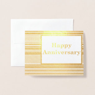Happy Anniversary Stripes Folienkarte