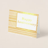 Happy Anniversary Stripes Folienkarte (Vorderseite)