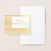 Happy Anniversary Stripes Folienkarte (Anzeige)