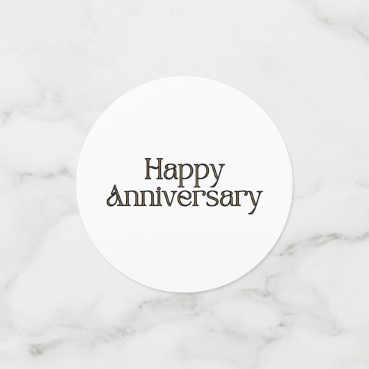 Happy Anniversary Table Confetti Konfetti (Klein Vorderseite)