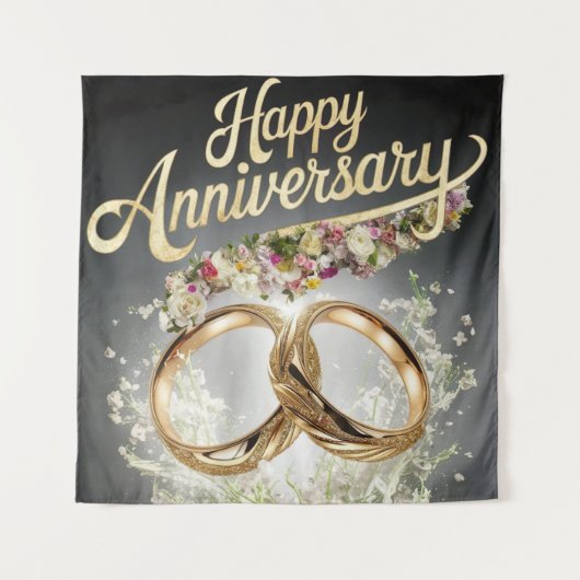 Happy Anniversary Tapestry Wandteppich (Vorderseite)