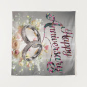 Happy Anniversary Tapestry Wandteppich (Vorderseite (Horizontal))