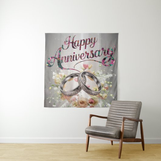 Happy Anniversary Tapestry Wandteppich (Beispiel)