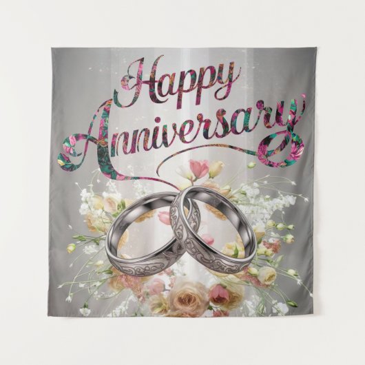 Happy Anniversary Tapestry Wandteppich (Vorderseite)