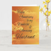 Happy Anniversary to Husband (Jubiläum) Karte (Gelbe Blume)