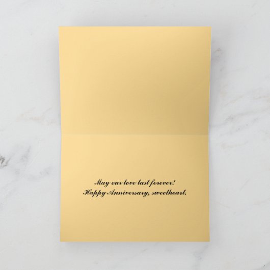 Happy Anniversary Tropical Sunset Karte (Innenseite)