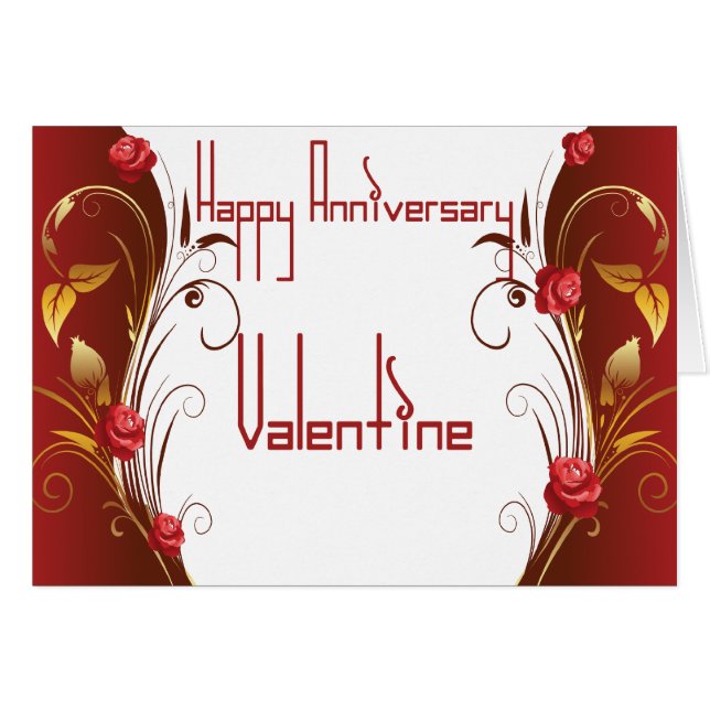 Happy Anniversary Valentine (Vorderseite (Horizontal))