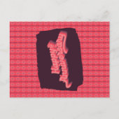 Happy Anniversary Vertical Streichornaments Rosa Postkarte (Vorderseite)