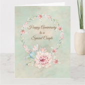 Happy Anniversary Watercolor Cactus Card Karte (Vorderseite)