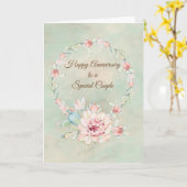 Happy Anniversary Watercolor Cactus Karte (Gelbe Blume)