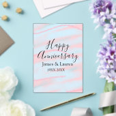 Happy anniversary wedding name date year pastel  acryleinladungen (In Situ (Hochzeit))