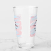 Happy anniversary wedding name date year pastel glas (Rechts)