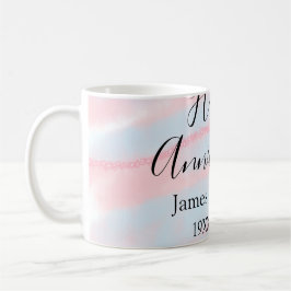 Happy anniversary wedding name date year pastel  kaffeetasse