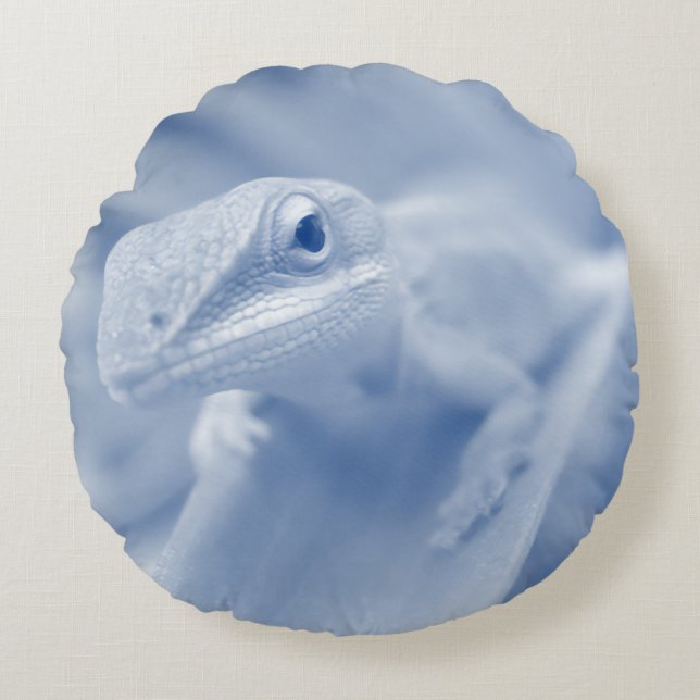 Happy Anole Rundes Kissen (Vorderseite)